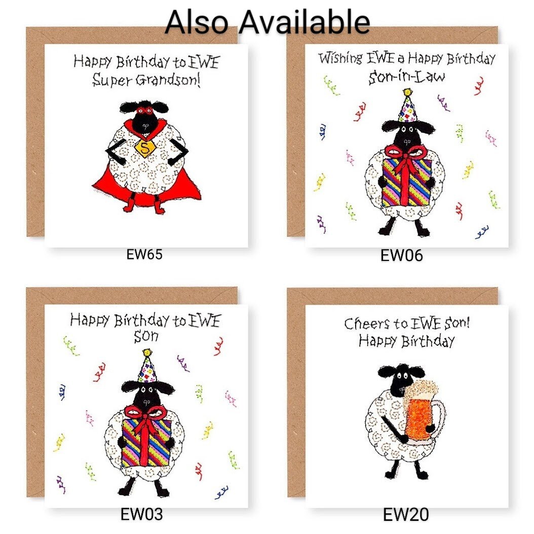 Sheep (EWE Are The Best DAD) Greeting Birthday Card (Fathers Day/Blank