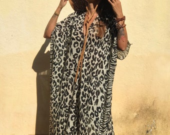 leopard caftan