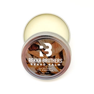 The Woodsman Beard Balm - Rekkr Brothers (2 oz) - All Natural Hydrating Beard & Facial Scruff Moisturizer