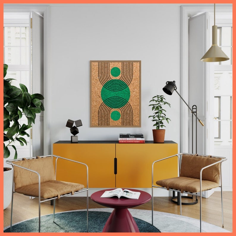 Decorative Cork Board 36x24 Inch Pin Board, Bulletin Board, Memoboard