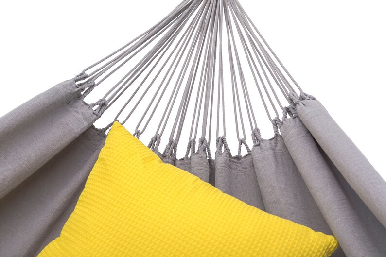 Organic Cotton 250kg Handcrafted Premium Hammock With Fringe Gots Certified Production 160x260x380cm Ecomundy Romance Xl 380 Green Outdoor Gardening Home Living Kromasol Com