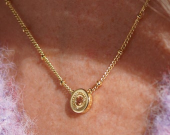 Champagne Jewelled Charm Necklace