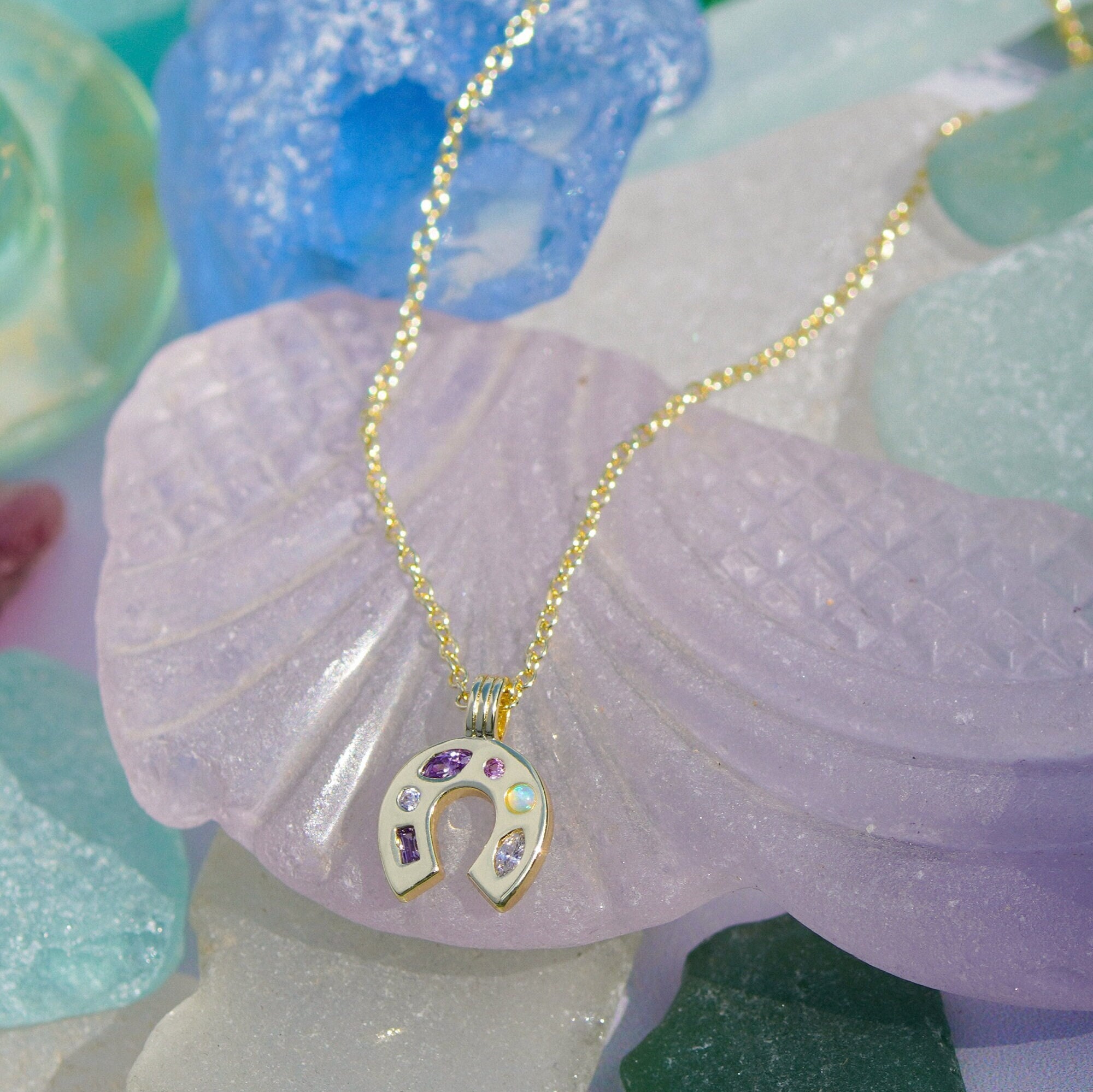 Mini Lucky Charm Horseshoe Necklace