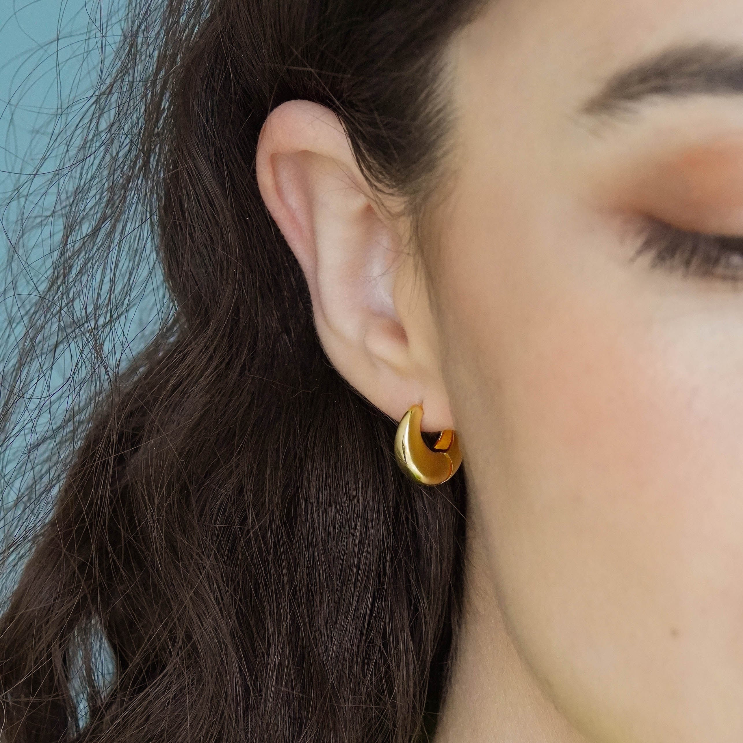 Chunky Modern Hoop Earrings