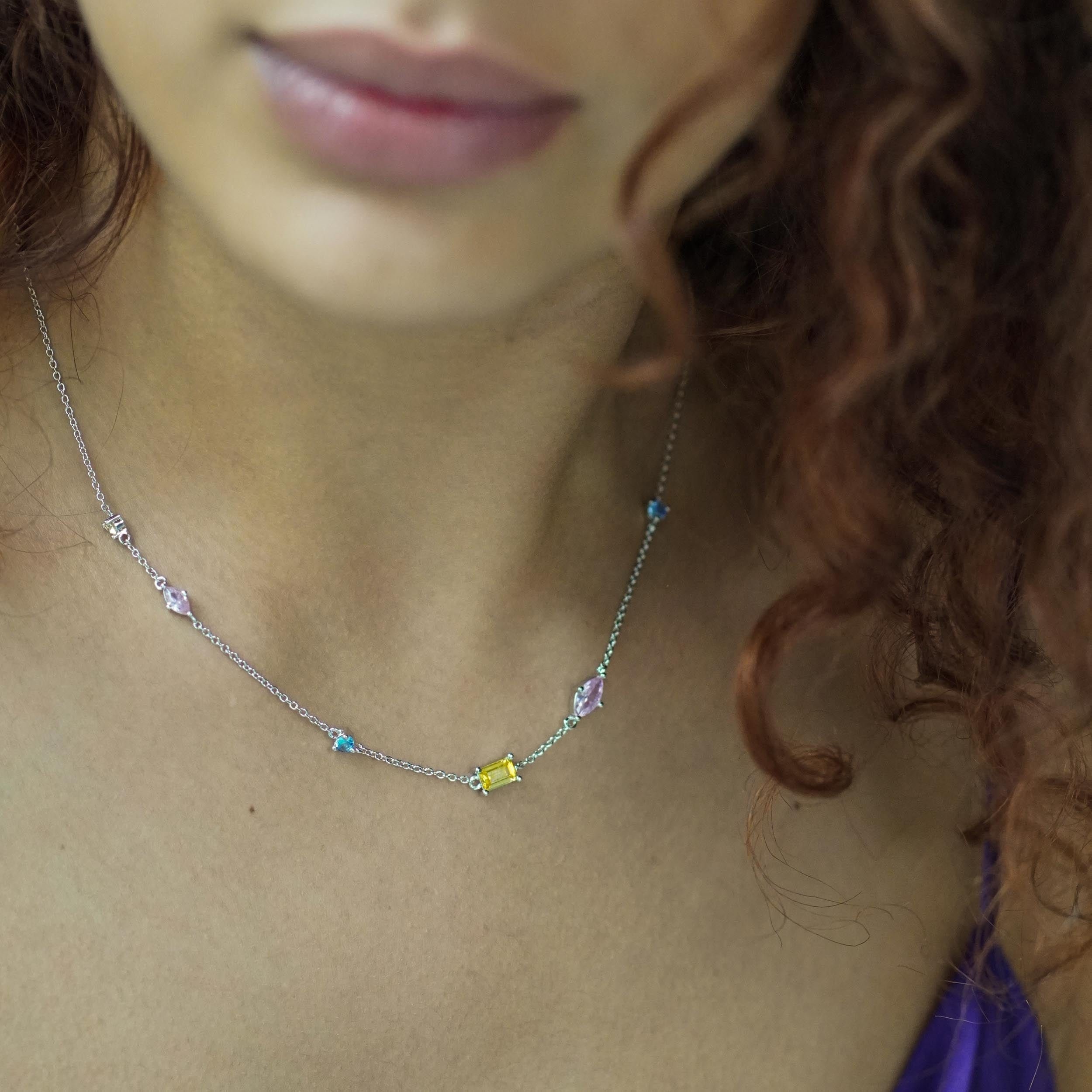 Pastel Multi-Jewelled Necklace