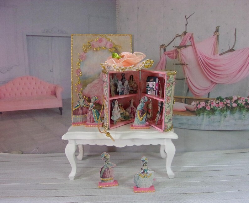Puppet theater. Dolls house miniature. Handcrafted miniature. Etsy