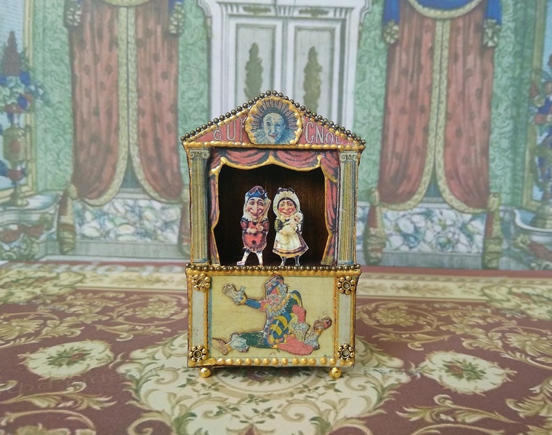 Puppet theater. 256 inches. Dolls house miniature. Etsy