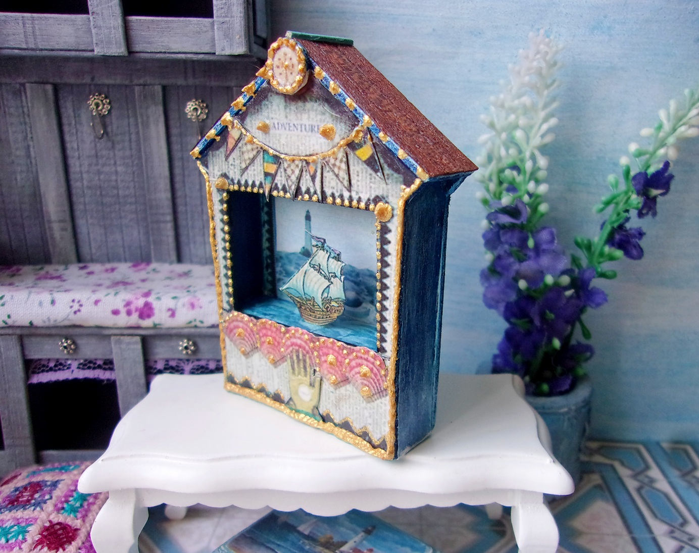 Puppet Theater. Dolls House Miniature. Handcrafted Miniature. Etsy