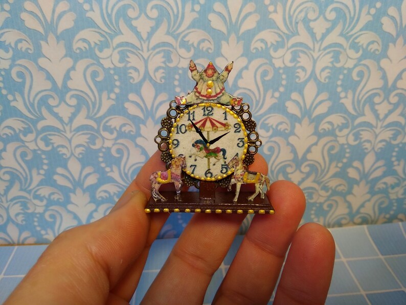 OlgaDollhouse Clock. Imitation. Dollhouse miniature. Watches Etsy