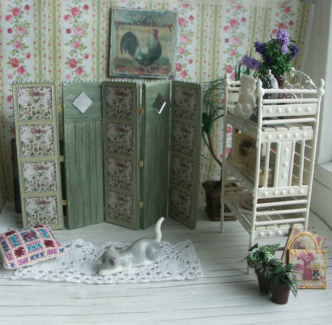 Screen for dollhouse Screen for Roombox. Scale 1:12 | Etsy