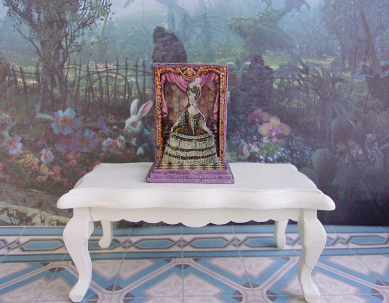 Puppet theater. Dolls house miniature. Handcrafted miniature. Etsy