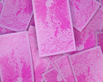 Waning Moon Sticker - Camille Heat Sensitive Color Changing Vinyl Waterproof Sticker