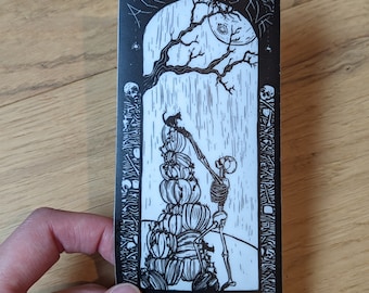 Here! Kitty, Kitty - Halloween Glow in the Dark Large Sticker