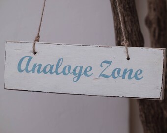 Sign ANALOGUE ZONE, rebirth (upcycling)