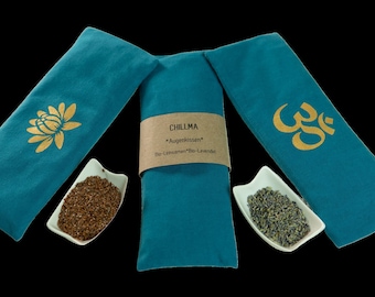 CHILLMA eye pillows, with and without lavender, organic flaxseed filling, washable cover, Rebirth upcycling