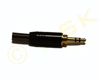 New locking threaded screw-on replacement 1/8" (3.5 mm) headphone connector - DIY solder