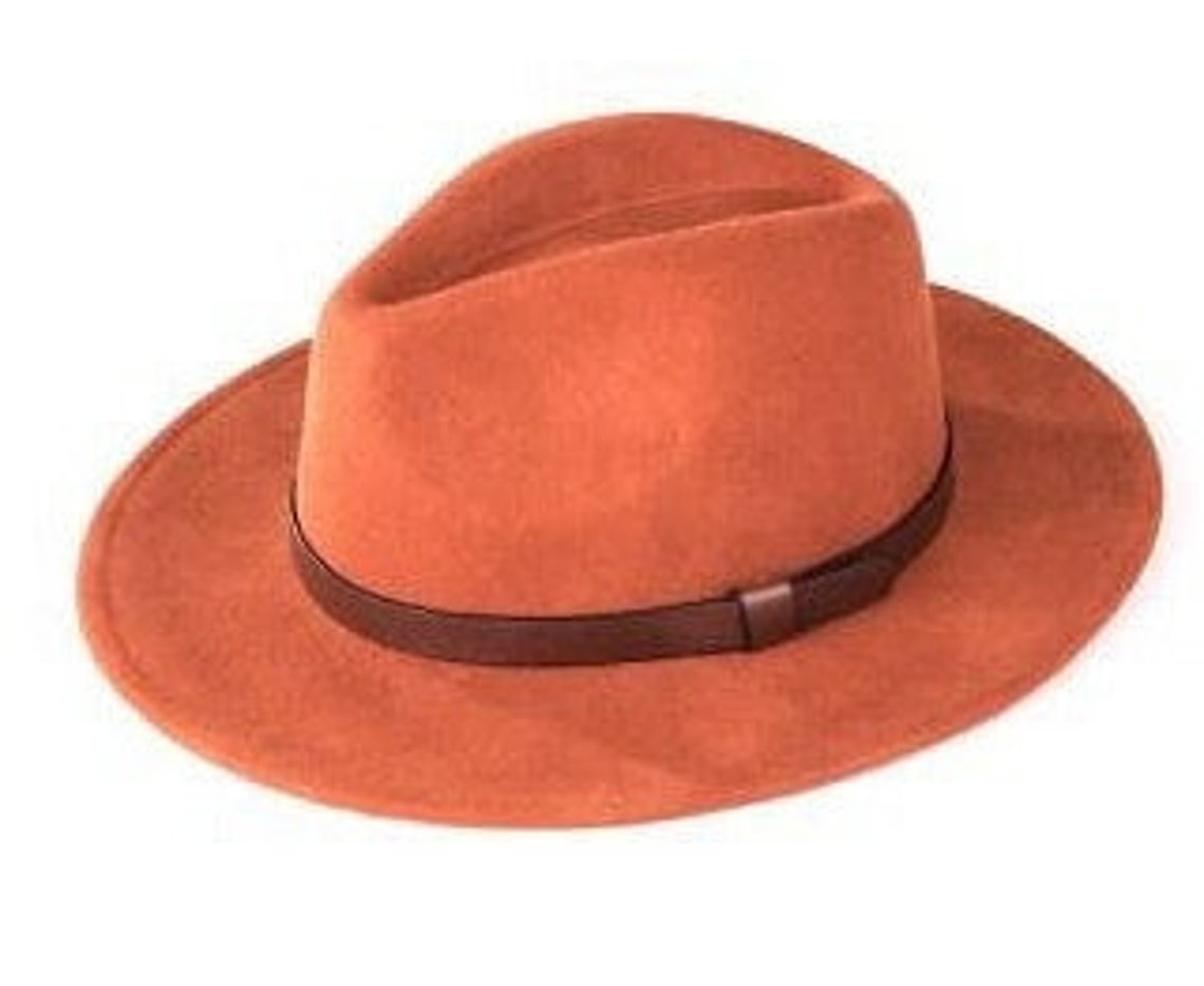 Camel Fedora Hat Country style hat winter hat red hat blue Etsy