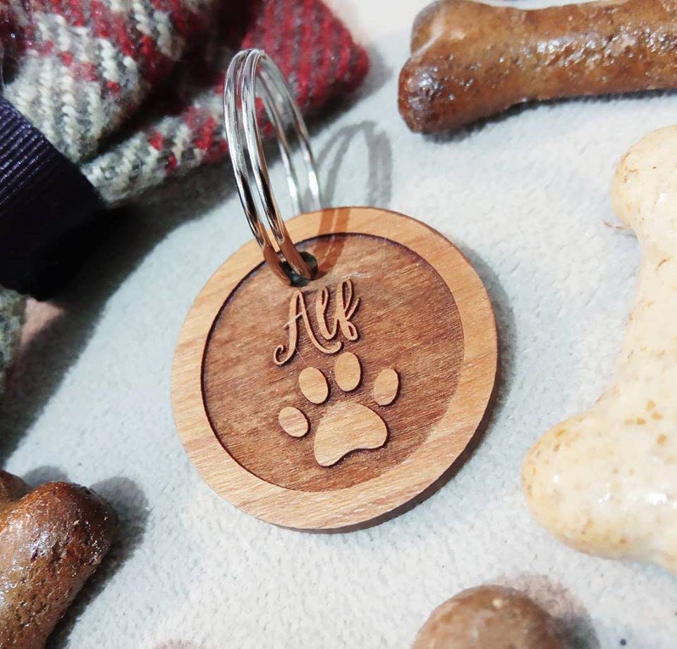 Wooden Pet Name Pet Id Dog Dog Name Wooden Etsy