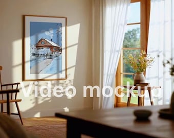Vertikaler Video Rahmen Mockup: Minimalistisches Animiertes Poster (PSD & MP4 Download