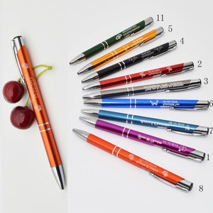 Custom Engraved Personalized Metal Pens wedding school gift Business Bombardier image 2