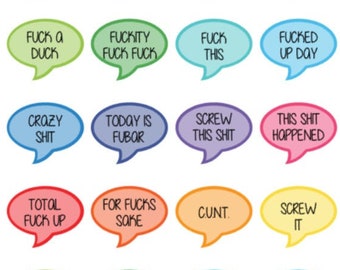 Adult Content | Sweary Speech Bubbles | A09