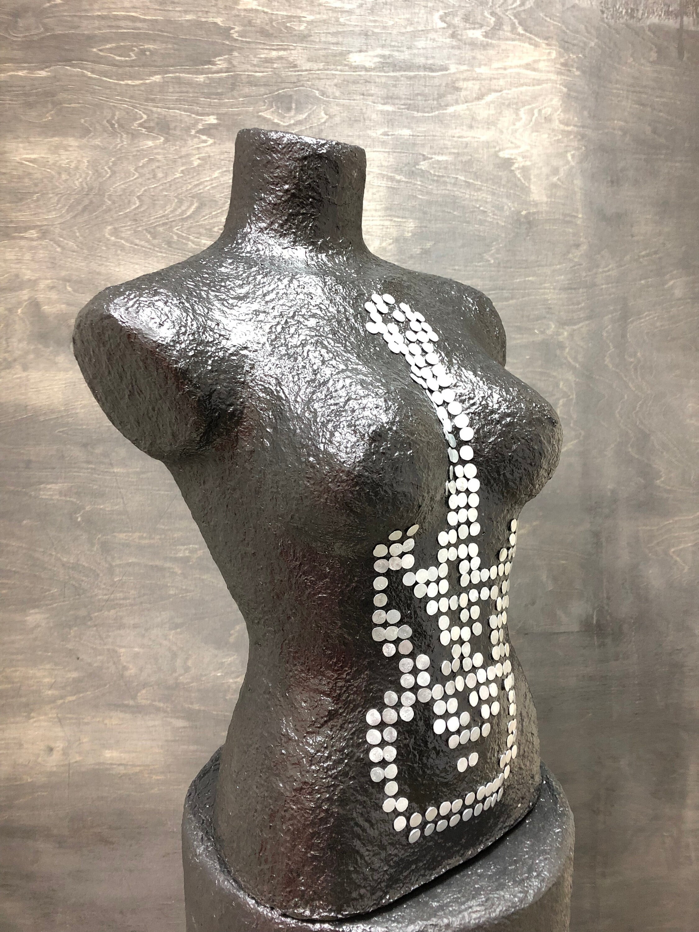 Mannequin paper mache Sculpture robe pop art bust black Etsy