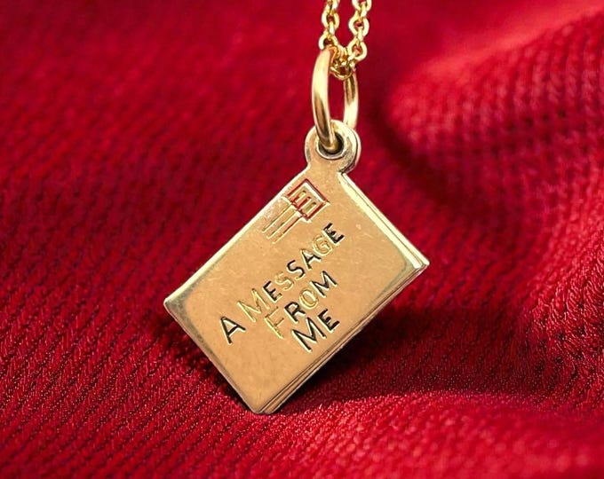 Vintage Sterling Silver Love Letter Necklace – 14K Gold Filled Chain