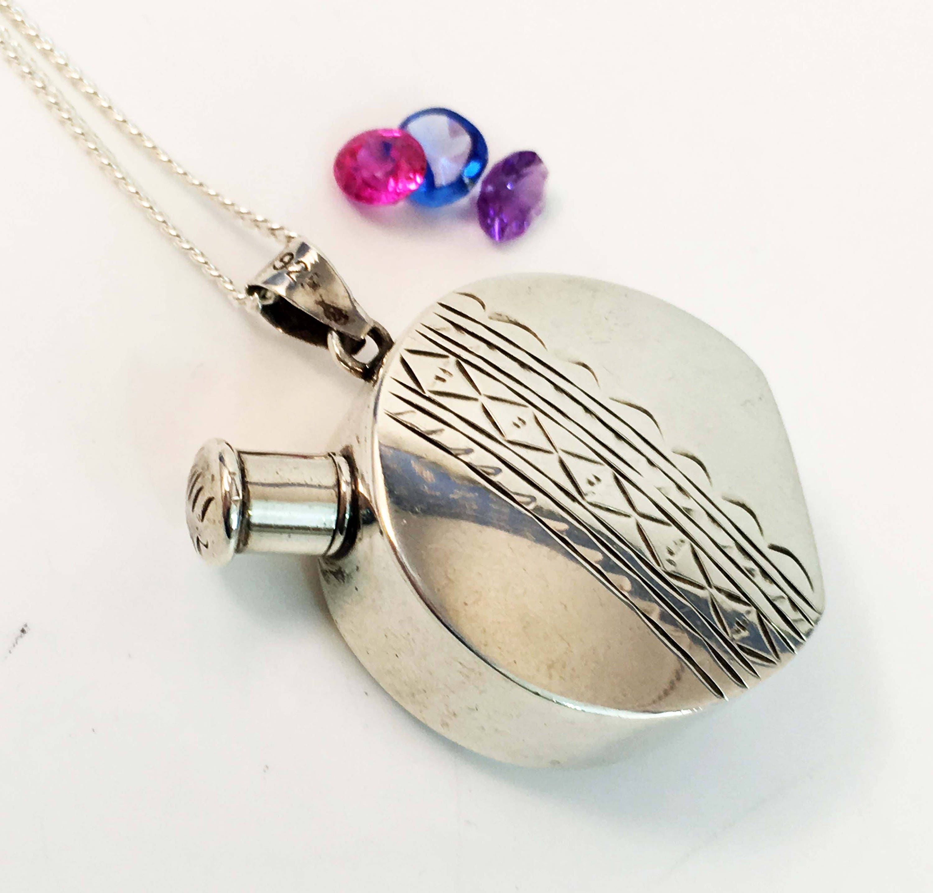 Perfume bottle necklace Clearance