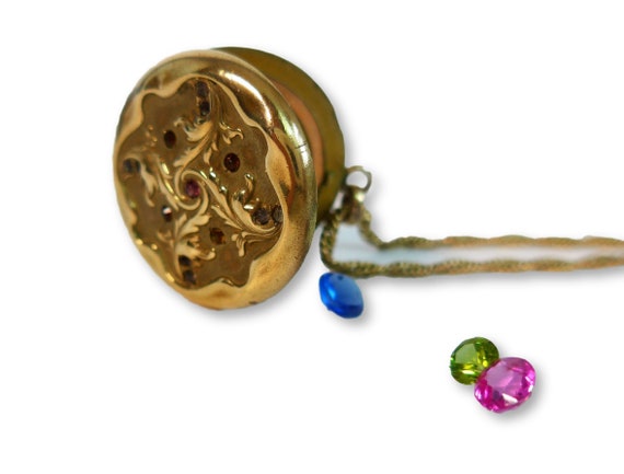 Antique Art Nouveau Locket SOB Co Large Round Phot