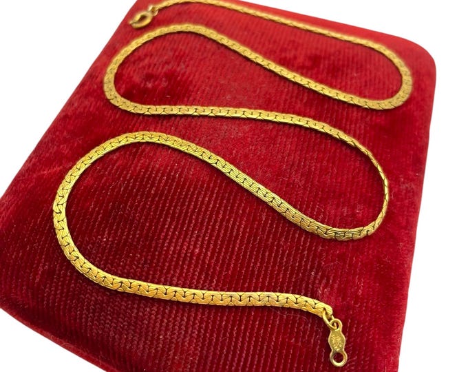 Vintage 12K Yellow Gold Filled C Link Choker Necklace - 15 Inch by Caco C Aco