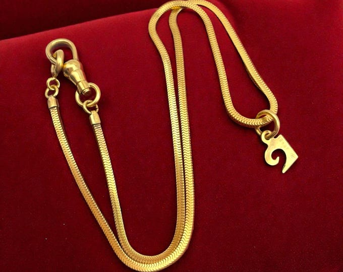 Vintage Pierre Cardin Gold Filled Snake Chain Choker – 1970s Designer Collar Necklace