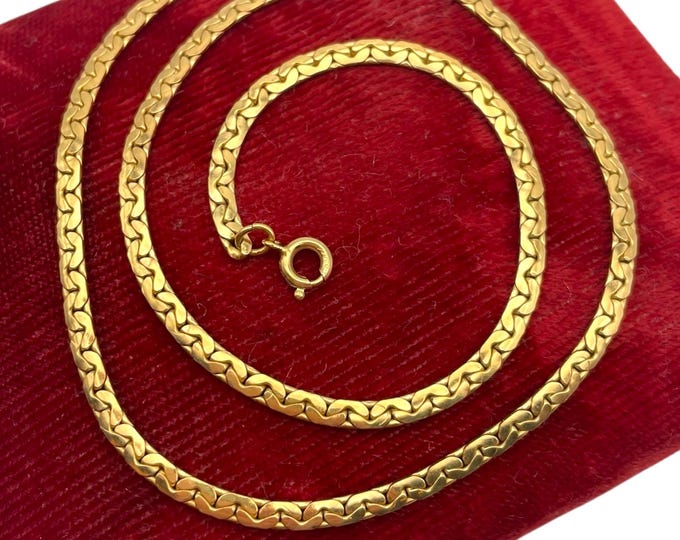 Vintage 14K Yellow Gold Filled C Link Choker Necklace - 15 Inch