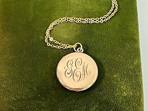 Antique Round Rose Gold Filled Locket W GEM Monogram W H CO Hallmark 2 Photo Pendant Necklace on 14K Gf Chain Ca 1900 Estate Jewelry Etsy Australia