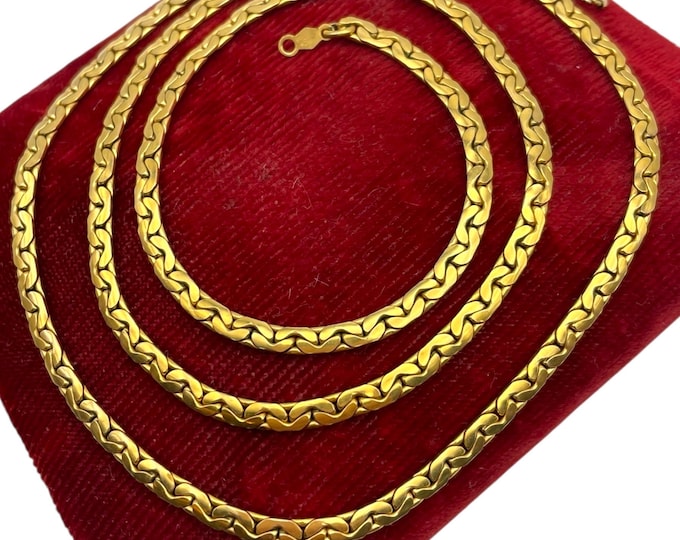Vintage 14K Gold Filled C-Link Chain Necklace - 24 Inch