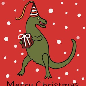 T-Rex Cartolina di Buon Natale x 9