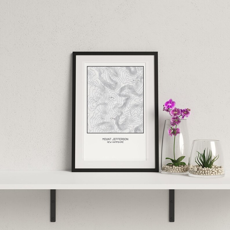Mount Jefferson New Hampshire Topographic Map White Mountains NH 4000 Footers