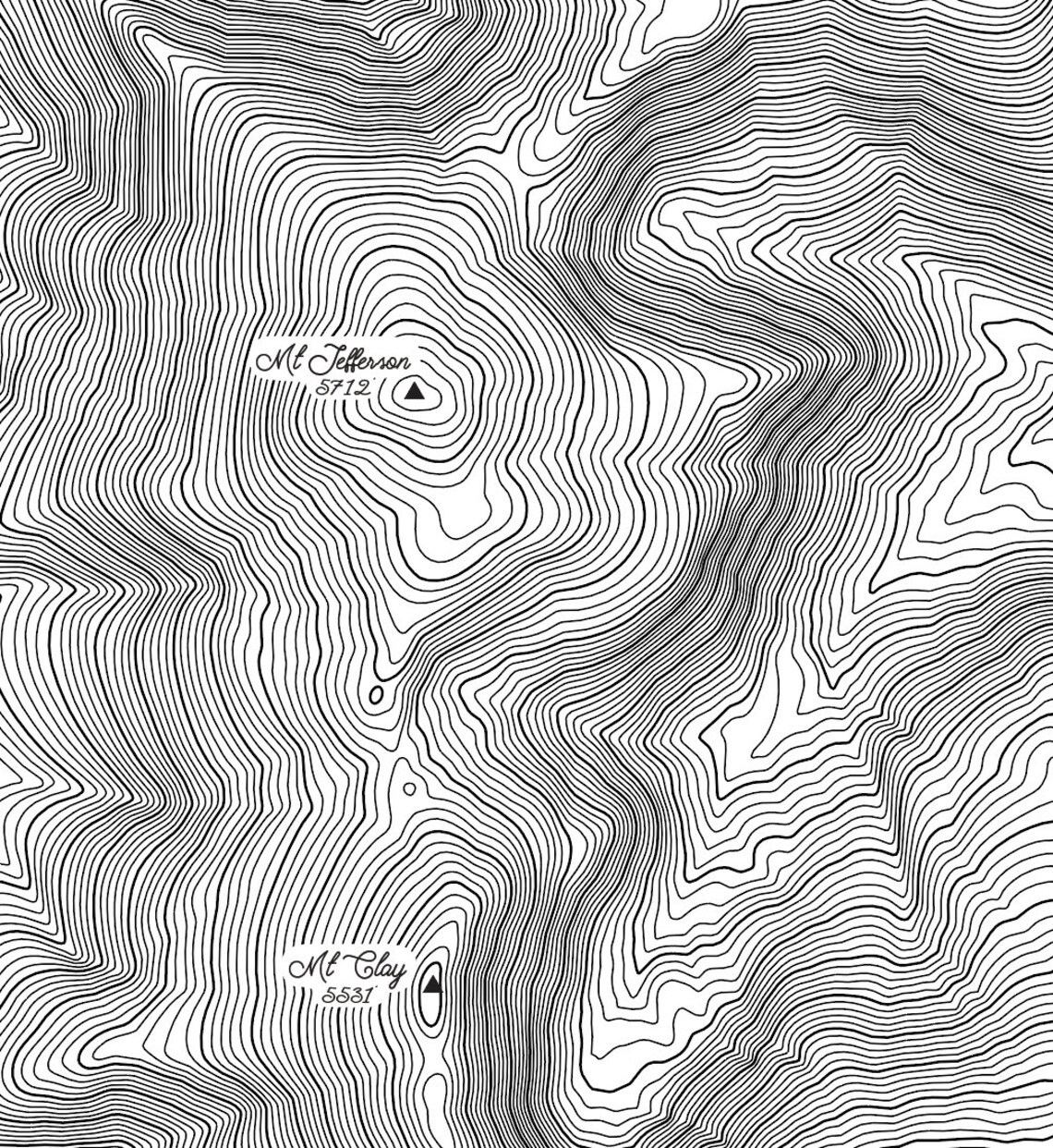 Mount Jefferson New Hampshire Topographic Map White Mountains Etsy
