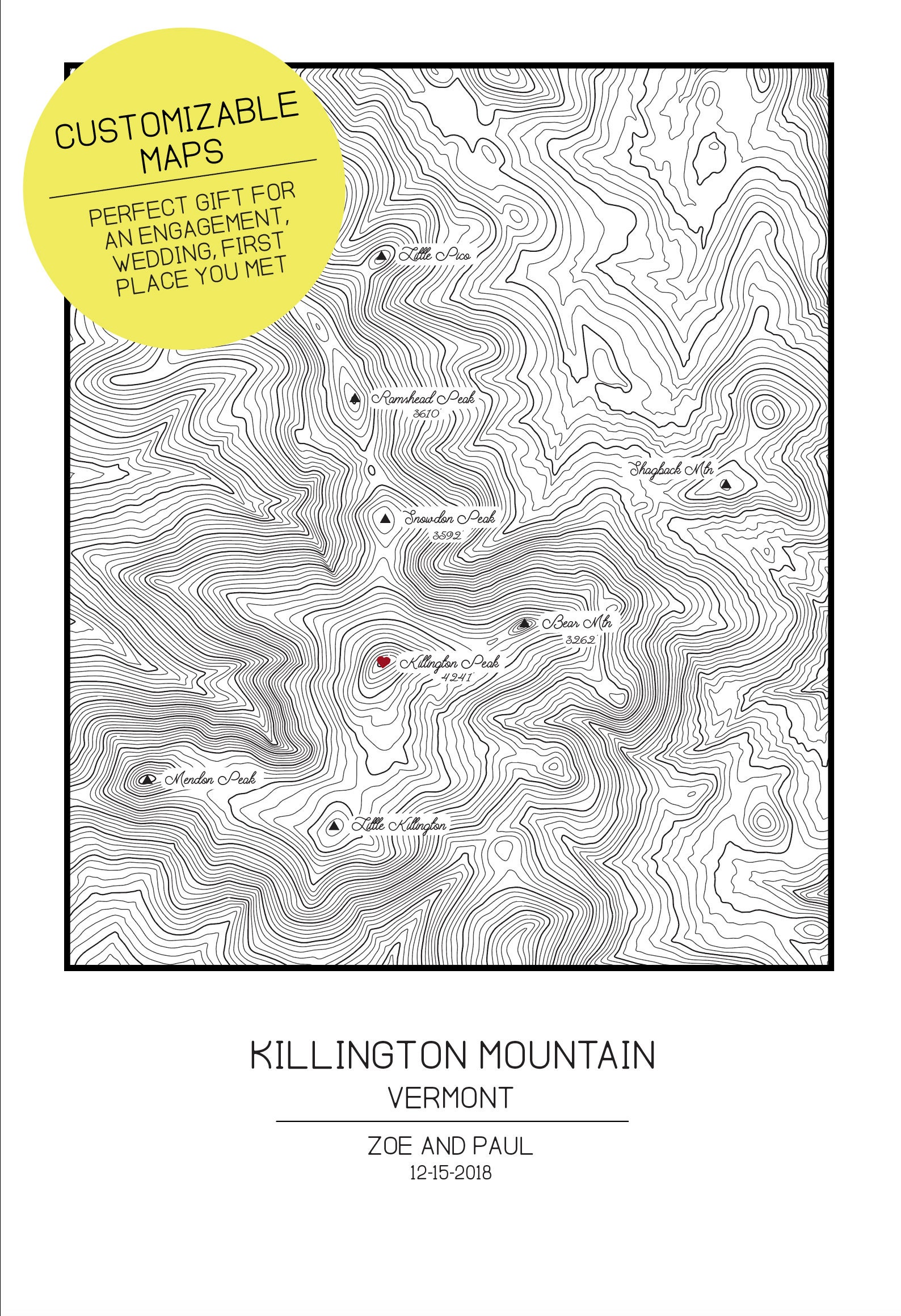 Mount Jefferson New Hampshire Topographic Map White Mountains Etsy.de