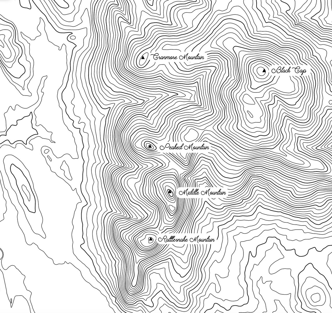 Cranmore Mountain New Hampshire Topographic Map Cranmore Ski Etsy