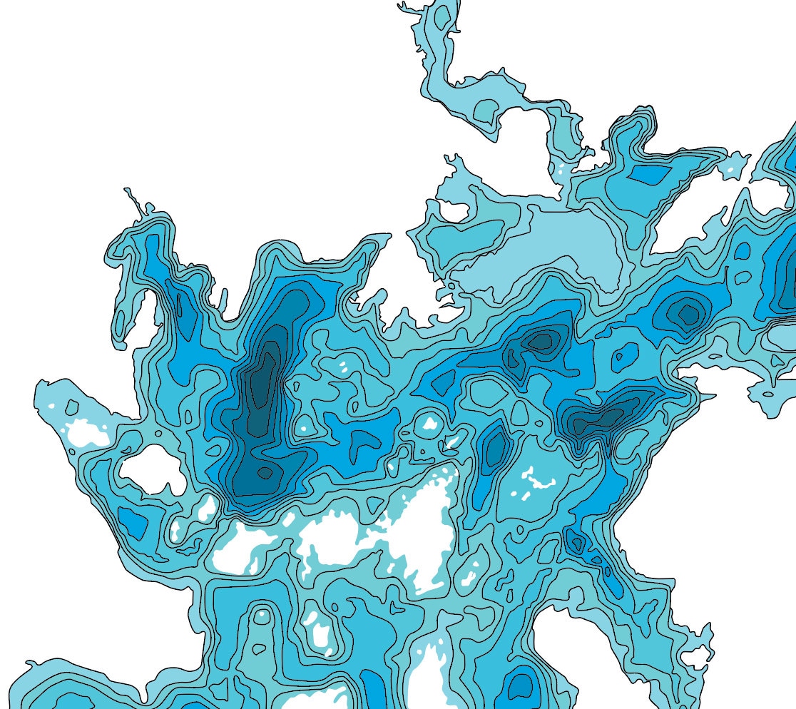 Squam Lake New Hampshire Modern Bathymetric Map Topographic Etsy