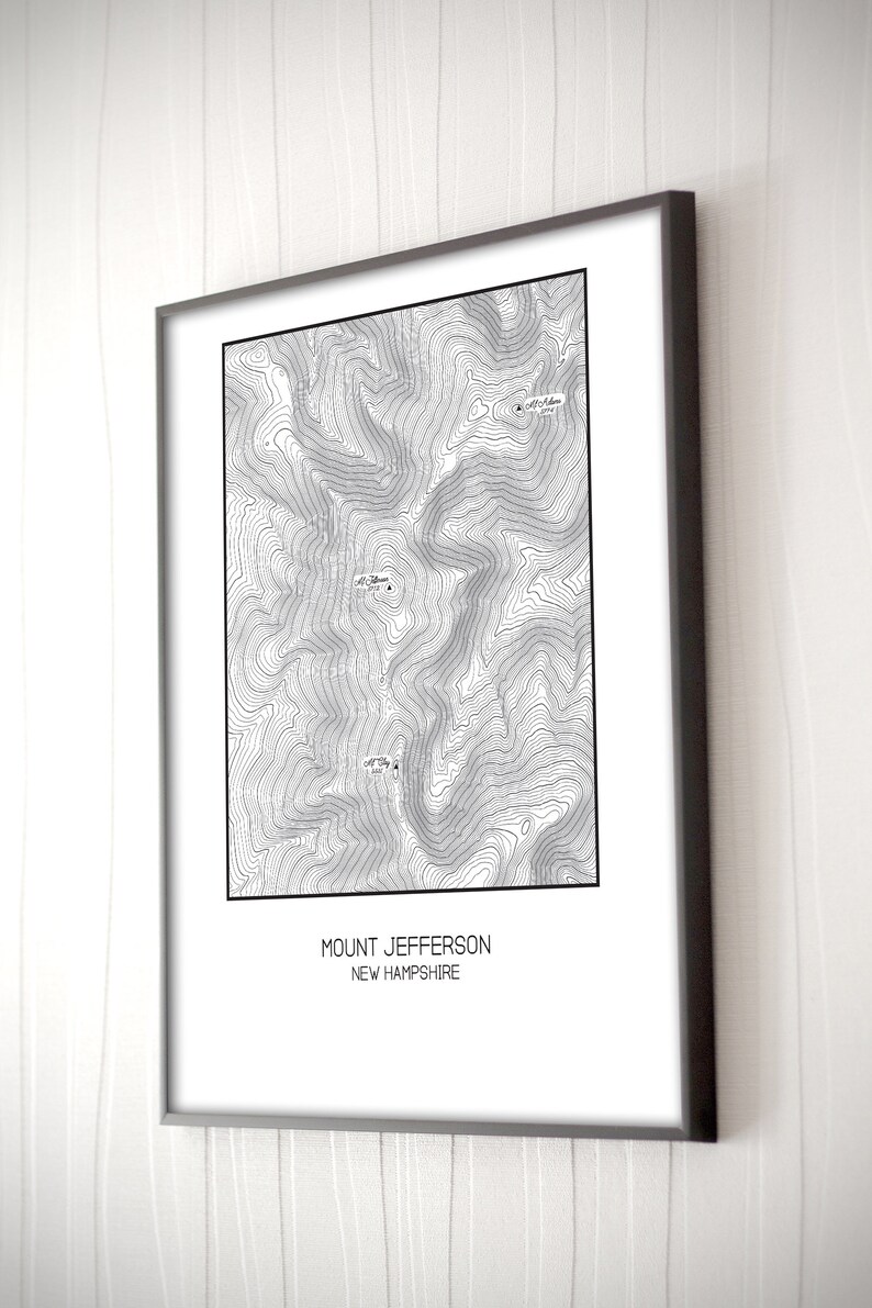 Mount Jefferson New Hampshire Topographic Map White Mountains NH 4000 Footers