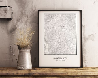 Mount Isolation New Hampshire Topographic Map White Mountains NH 4000 Footers