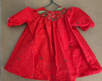 Handmade American Girl Doll Dress: Red Holiday Outfit with Shoes