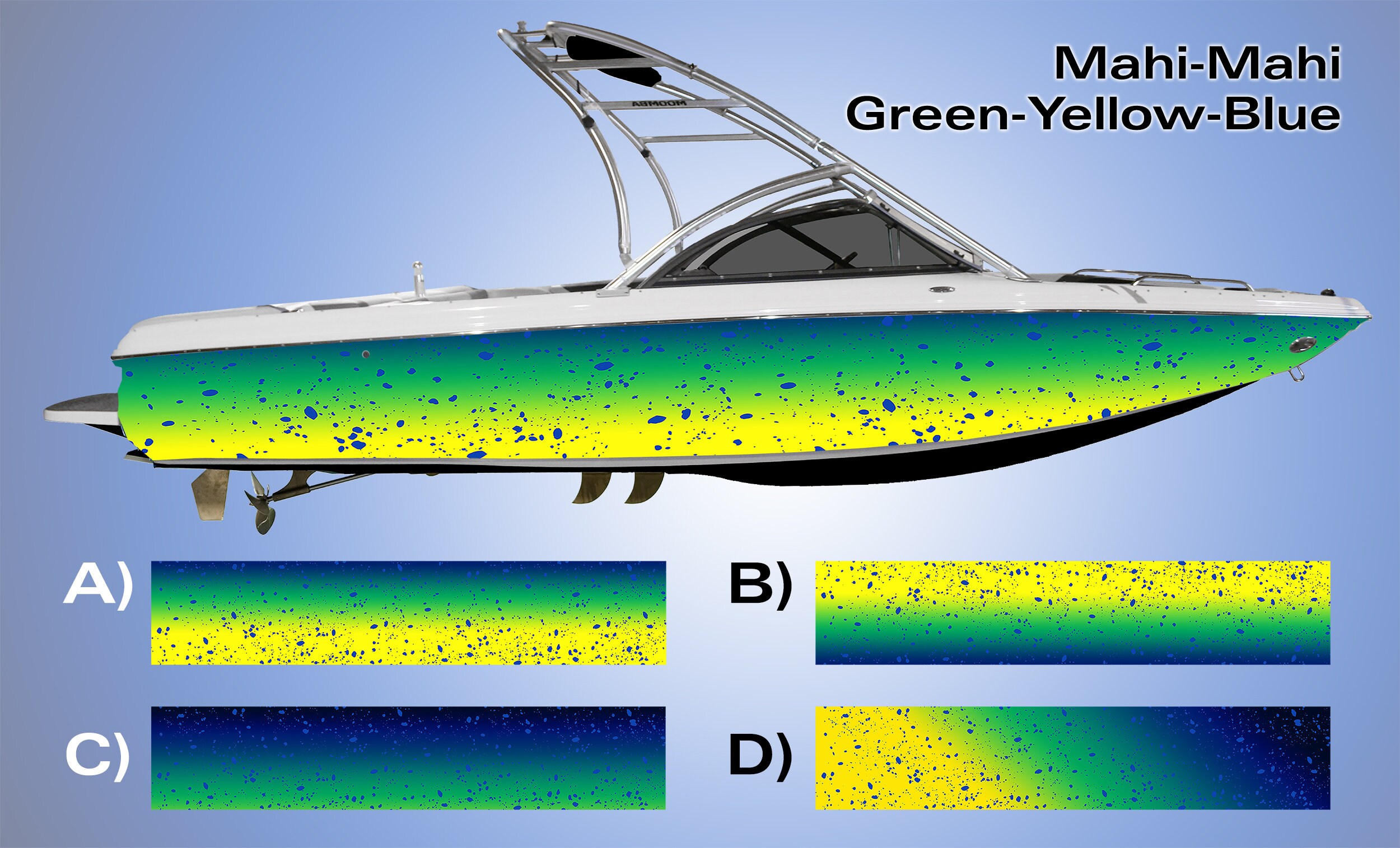 Mahi Mahi Custom Wakeboarding Boat Wrap 3M Cast Wrap Vinyl Etsy