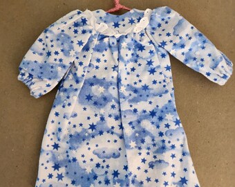 Handmade American Girl Doll Clothes: Starry Nightgown with Shoes