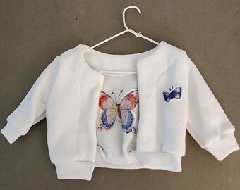 Handmade American Girl Doll Clothes: Butterfly Outfit with Shoes