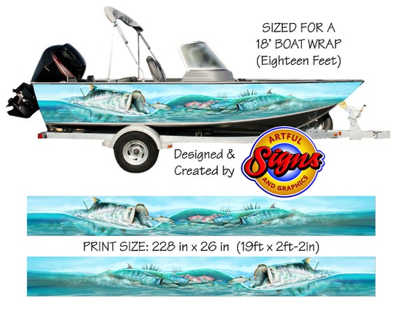 Tarpon Shallows Custom Boat Wrap Design Etsy