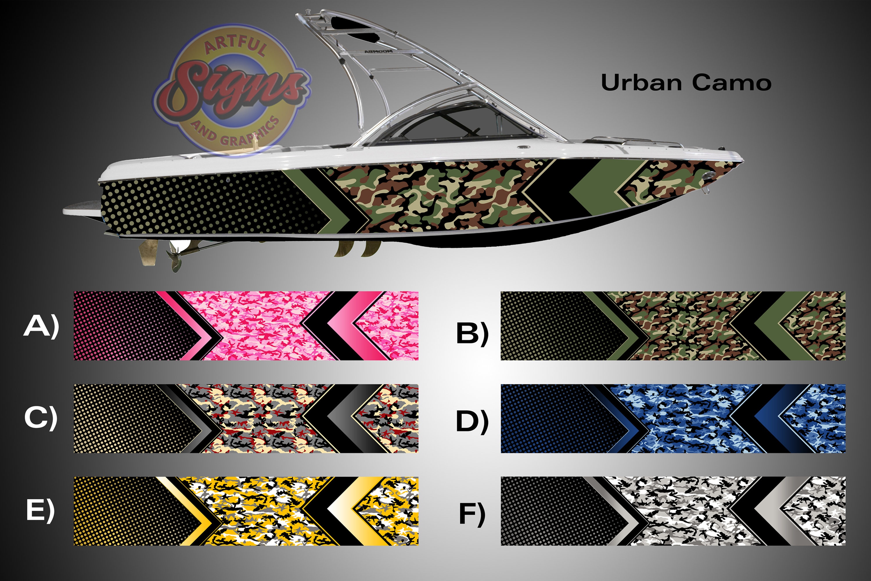 Urban Camo Arrow Hunting Wakeboarding Boat Wrap 3M Cast Wrap Etsy