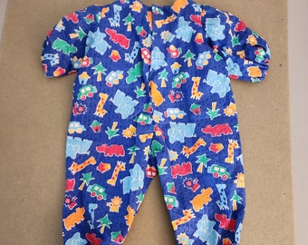 Handmade American Girl Doll Clothes: Blue Animal Print Outfit with Shoes