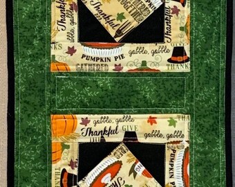 Quilted fall Table Runner, Fall handmade table runner